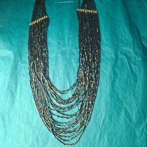 2/15$ Long multi layered beads necklace